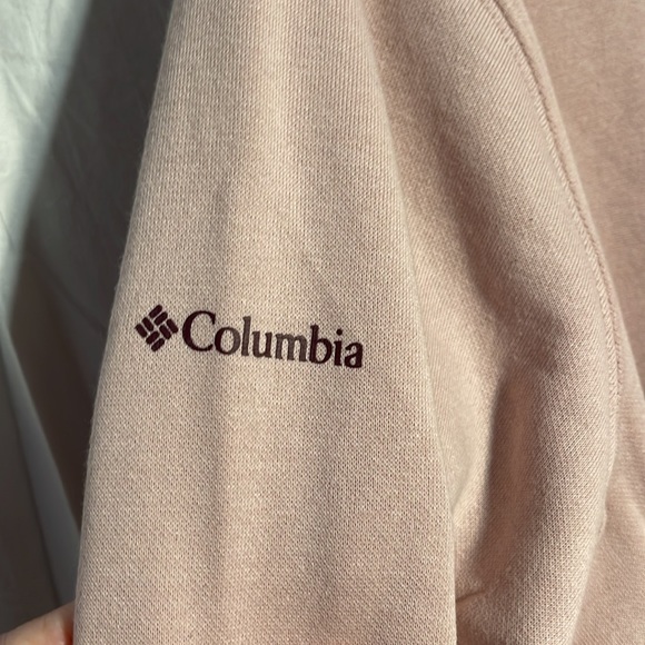 Columbia Trek Graphic Crew Sweatshirt 2X Pastel Blush Pink Nwt New Plus Size - Picture 7 of 7